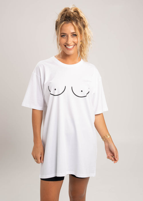 Dr.Moose Byron Bay Funny Boobs Sketch T-Shirt