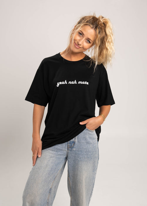 Dr.Moose Byron Bay Yeah Nah Mate Black T-Shirt