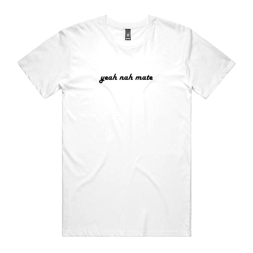 Dr.Moose Byron Bay Yeah Nah Mate White T-Shirt