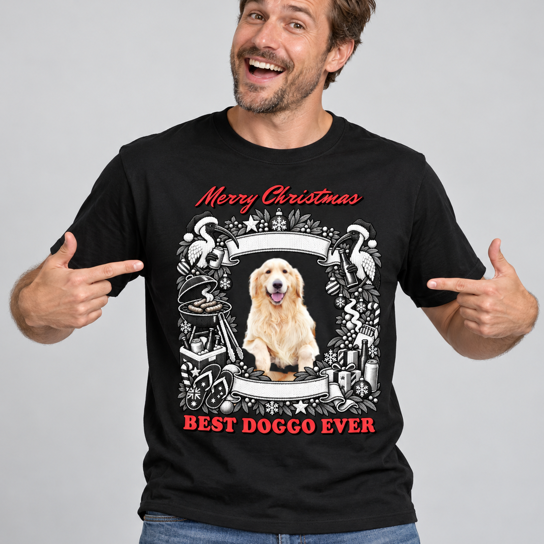 Dr.Moose T-Shirts T-Shirts Custom Christmas Tee 🎄 Design Your Own