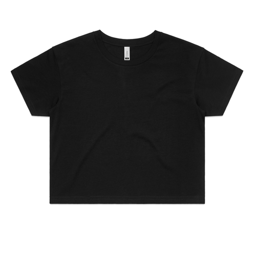 Customiser Black Crop Top Custom T-Shirt