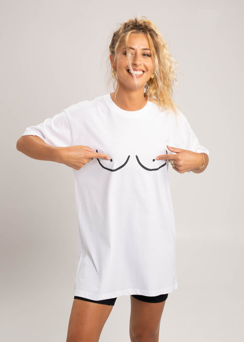 Dr.Moose Byron Bay Funny Boobs Sketch T-Shirt