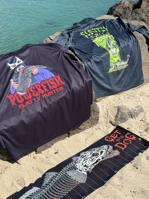 Dr.Moose Powerfish Green Flatty Juice Fishing Jersey Byron Bay