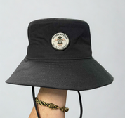 Dr.Moose Bucket Hat Black Powerfish Chook Wide Brim Bucket
