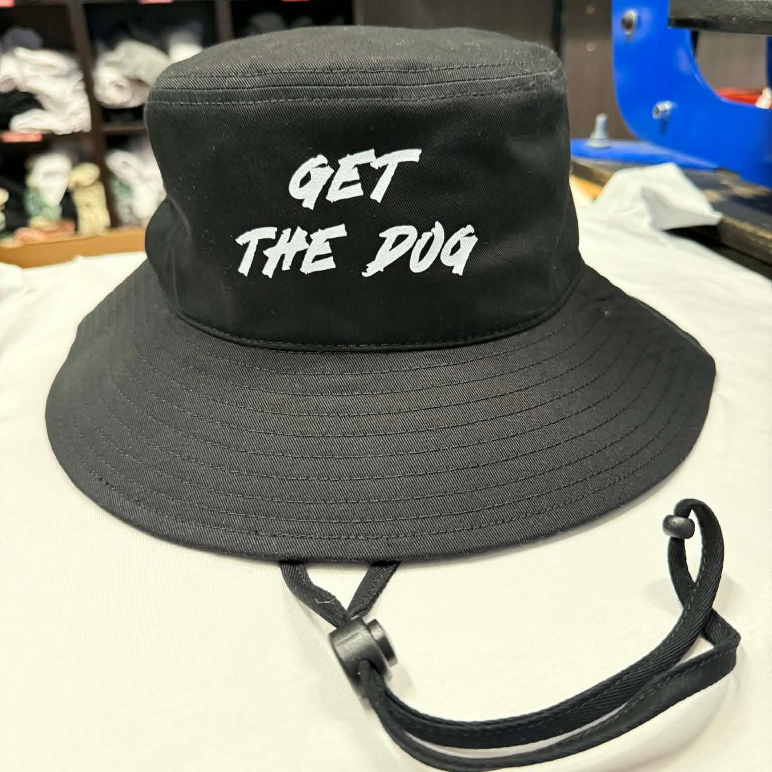 Dr.Moose Bucket Hat Black Powerfish Get The Dog Wide Brim Bucket