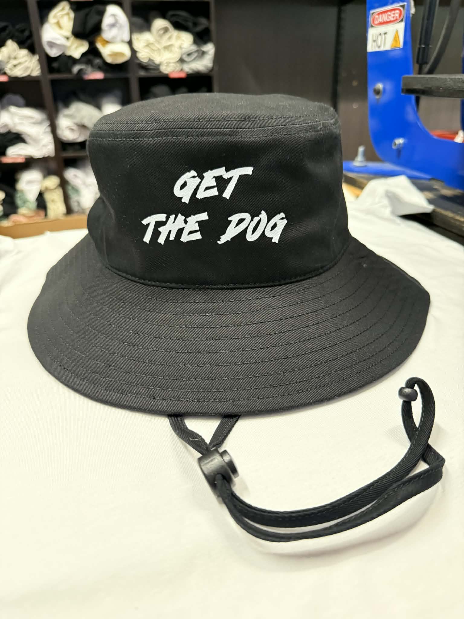 Dr.Moose Bucket Hat Black Powerfish Get The Dog Wide Brim Bucket