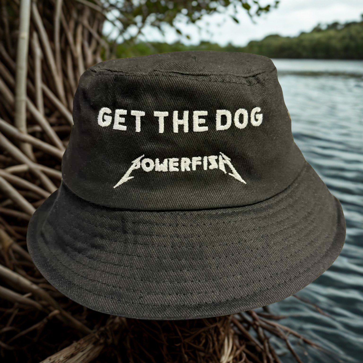 Dr.Moose Bucket Hat Powerfish Get The Dog Fishing Bucket