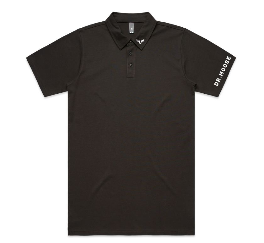 Dr.Moose Polo Small / Coal Antler Classic Coal Polo - Unisex Sizing