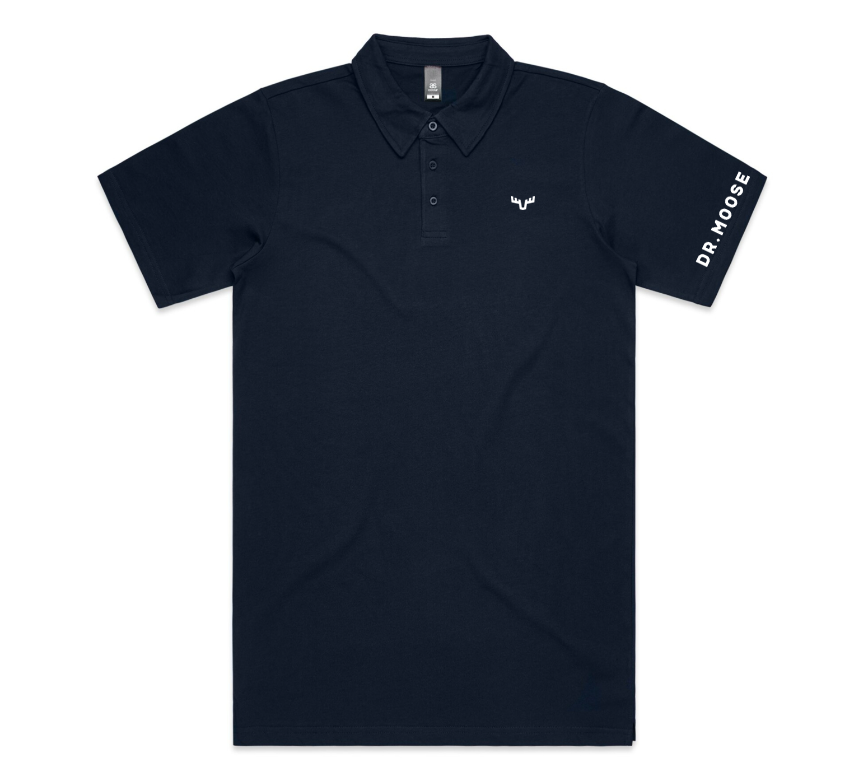 Dr.Moose Polo Small / Navy Moose Classic Navy Polo - Unisex Sizing