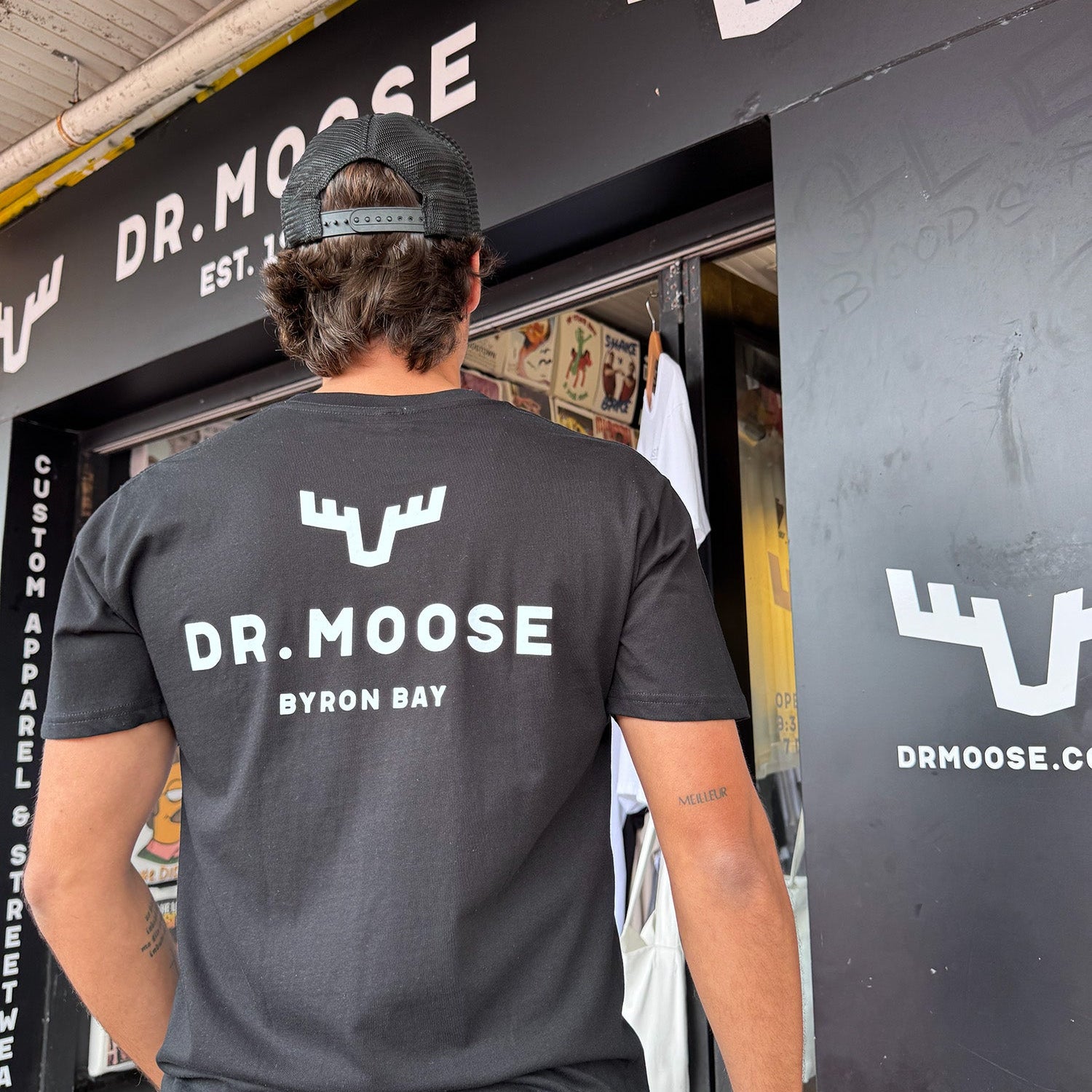 Dr.Moose T-Shirt Antlers Black T-Shirt