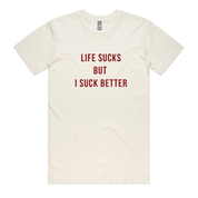 Dr.Moose T-Shirt Cream / S Life Sucks T-Shirt