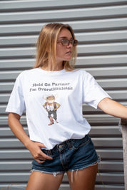 Dr.Moose T-Shirt Hold On Partner, I'm Overstimulated T-Shirt