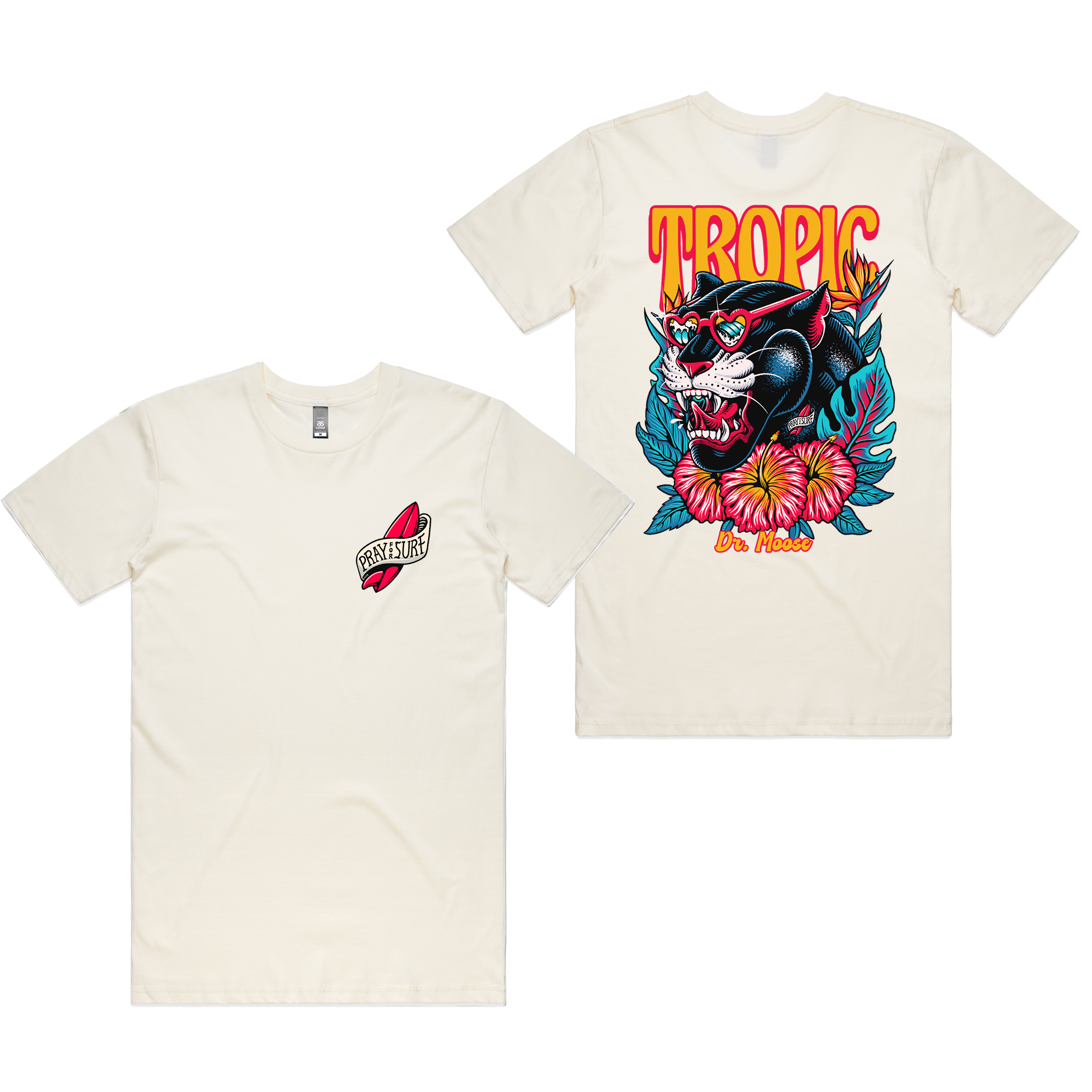 Dr.Moose T-Shirt S / Cream Pray For Surf T-Shirt