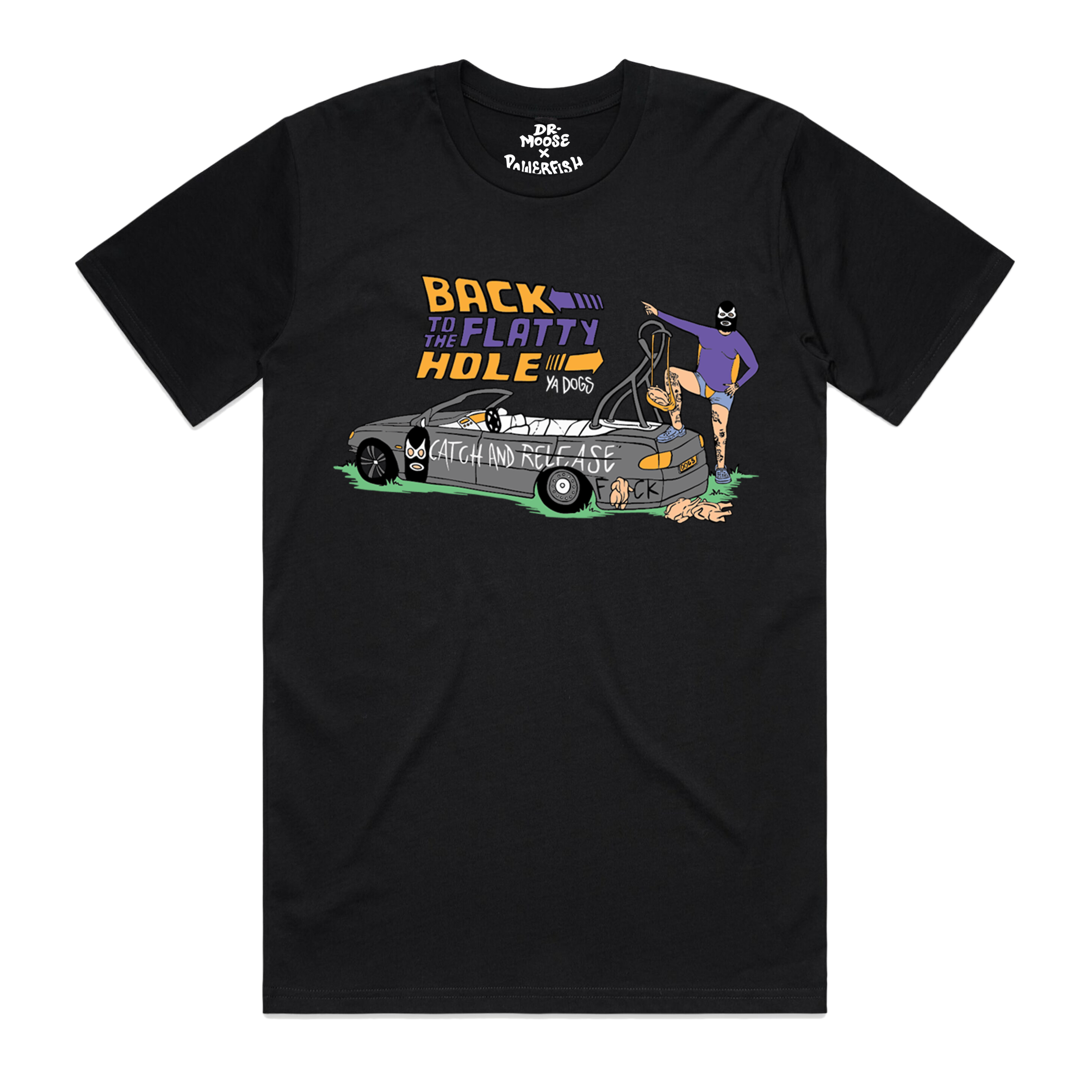 Dr.Moose T-Shirt S Powerfish Back To The Flatty Hole T-Shirt