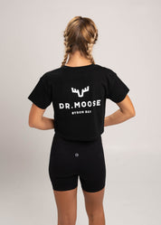 Dr.Moose T-Shirts Crop Black / M Dr. Moose Antlers Black Crop