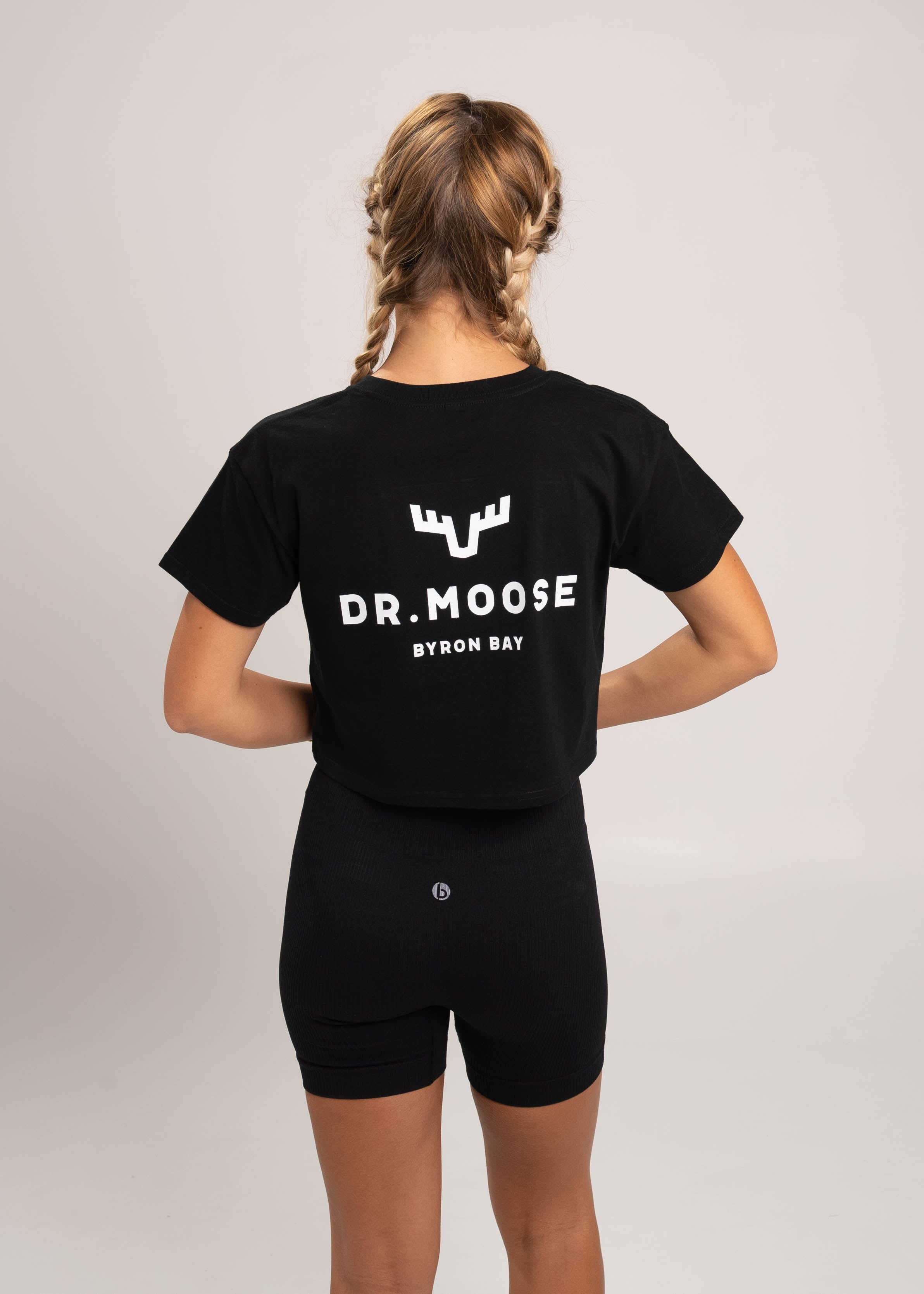 Dr.Moose T-Shirts Crop Black / M Dr. Moose Antlers Black Crop
