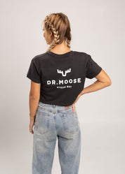 Dr.Moose T-Shirts Crop Dr. Moose Antlers Coal Crop