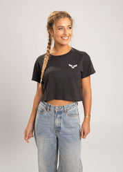 Dr.Moose T-Shirts Crop Dr. Moose Antlers Coal Crop