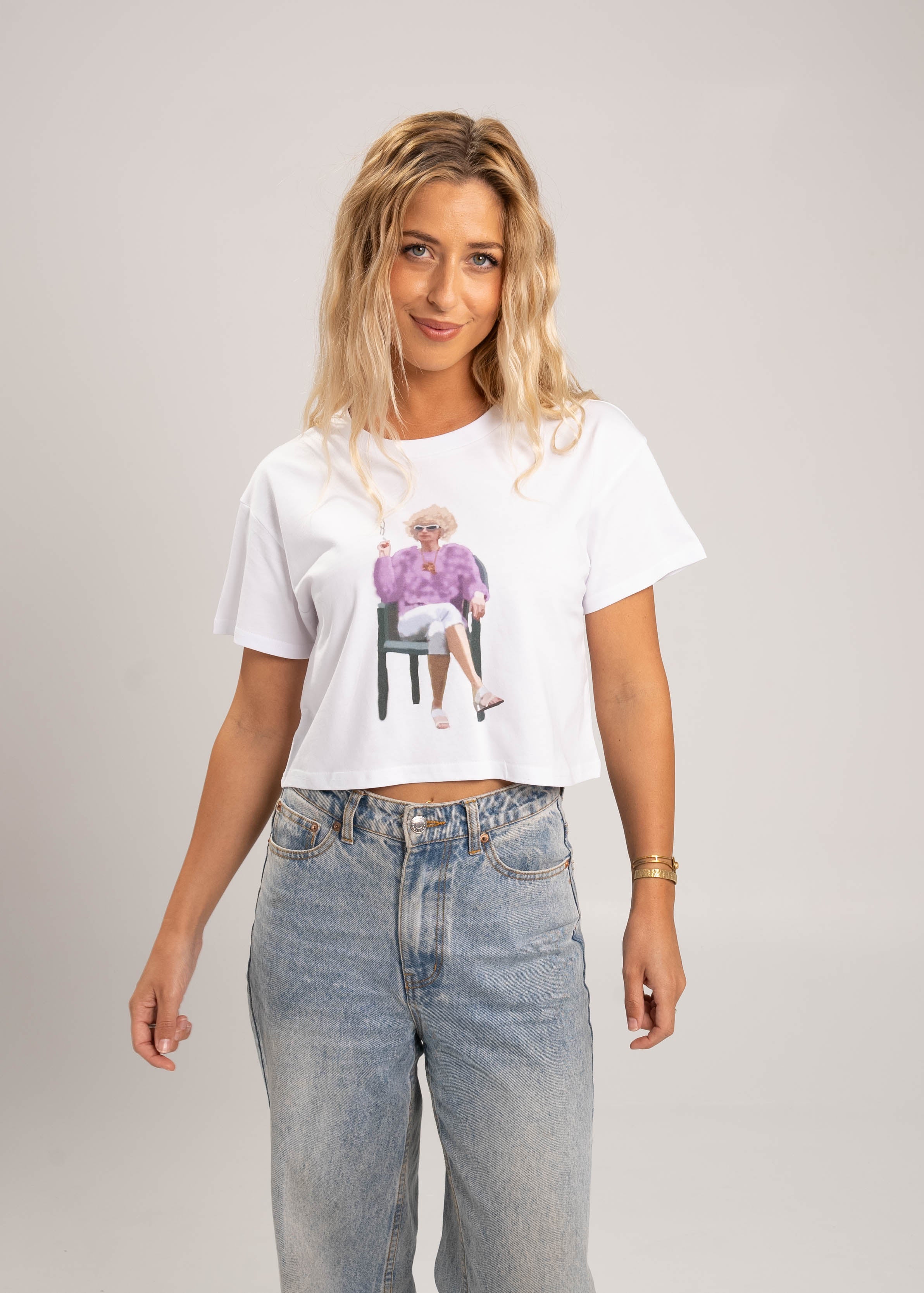 Dr.Moose T-Shirts Crop White / M Kath Stay Foxy Crop