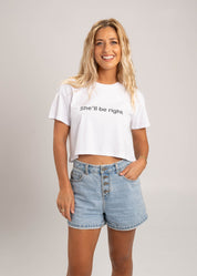 Dr.Moose T-Shirts Crop White / S She'll Be Right Crop
