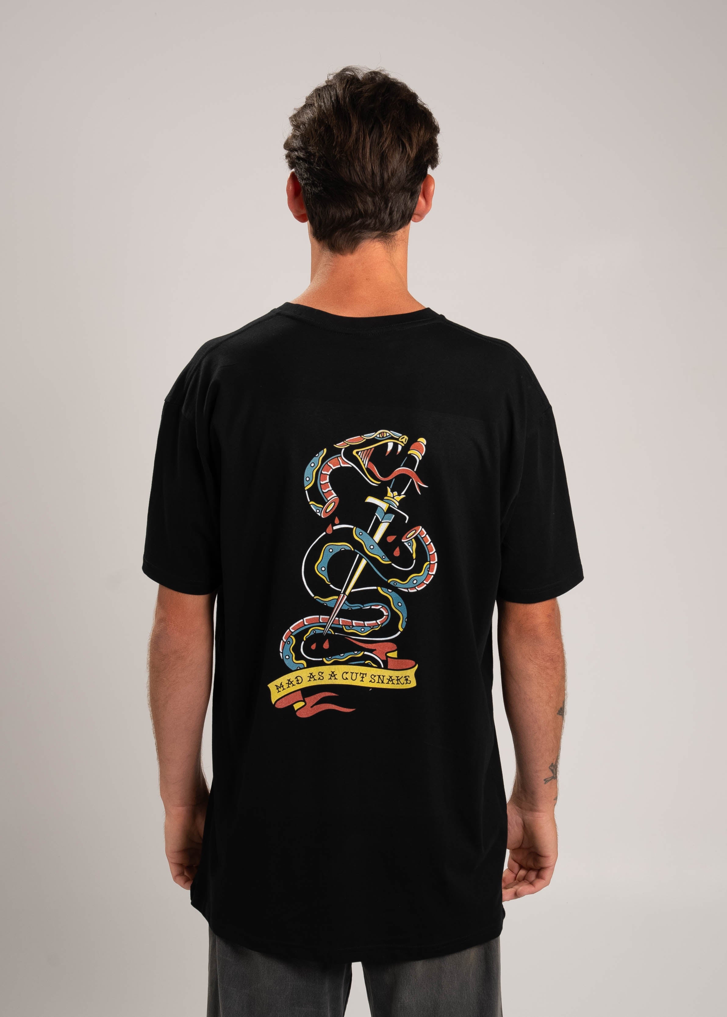 Dr.Moose T-Shirts T-Shirt Black / L Mad as a Cut Snake T-Shirt