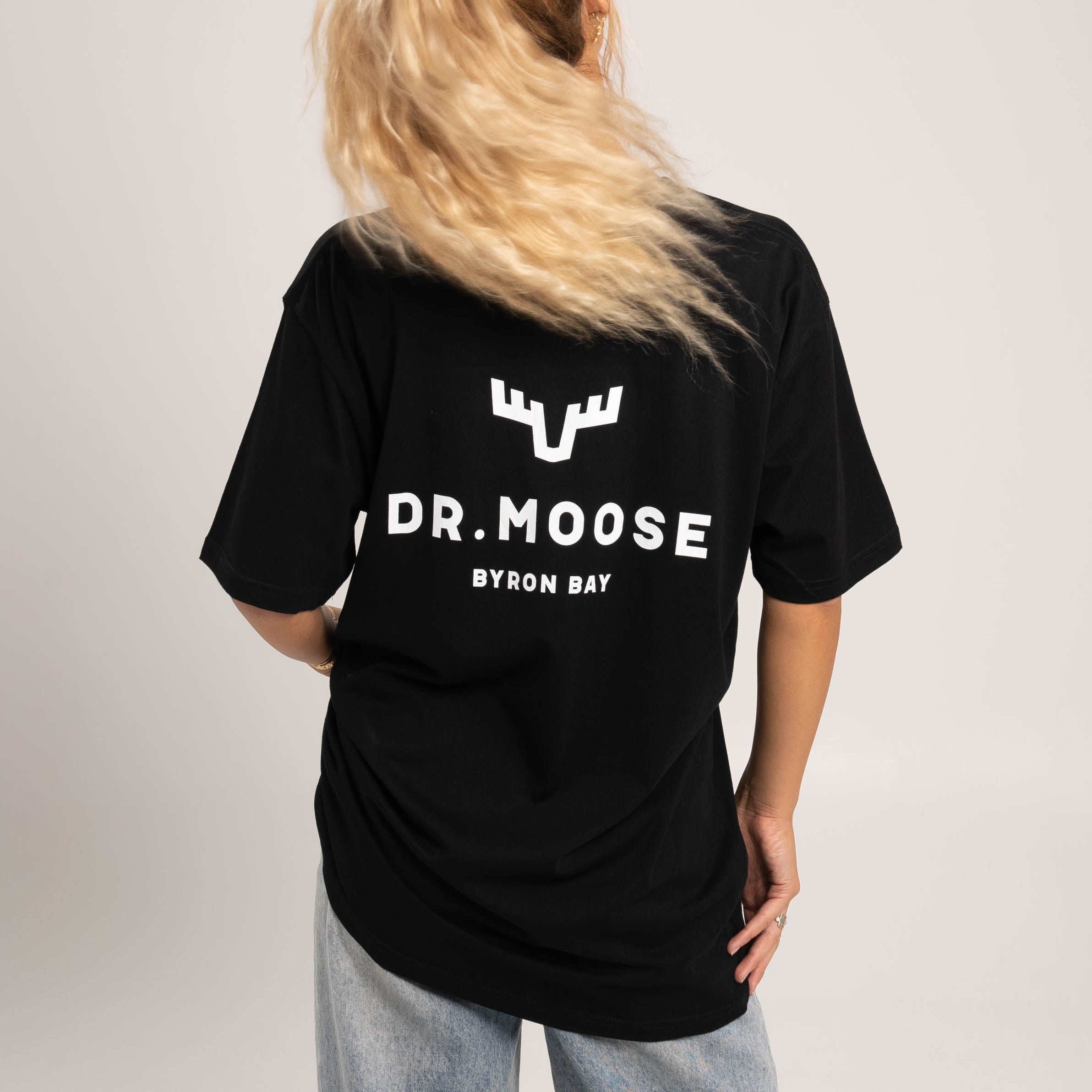  M Dr. Moose Antlers Black T-Shirt