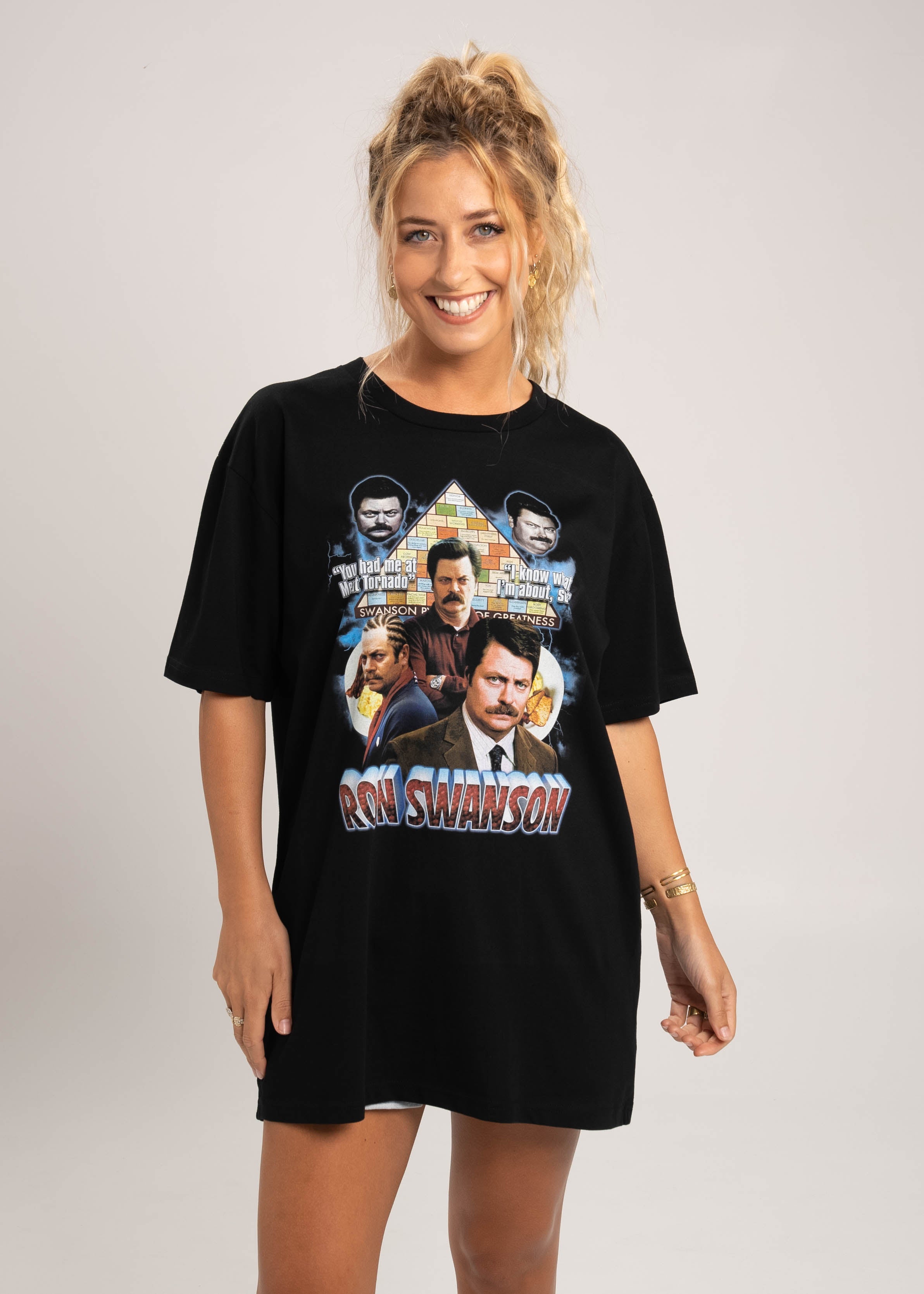 Dr.Moose T-Shirts T-Shirt Black / S Ron Meat Tornado 90's Bootleg Rap T-Shirt