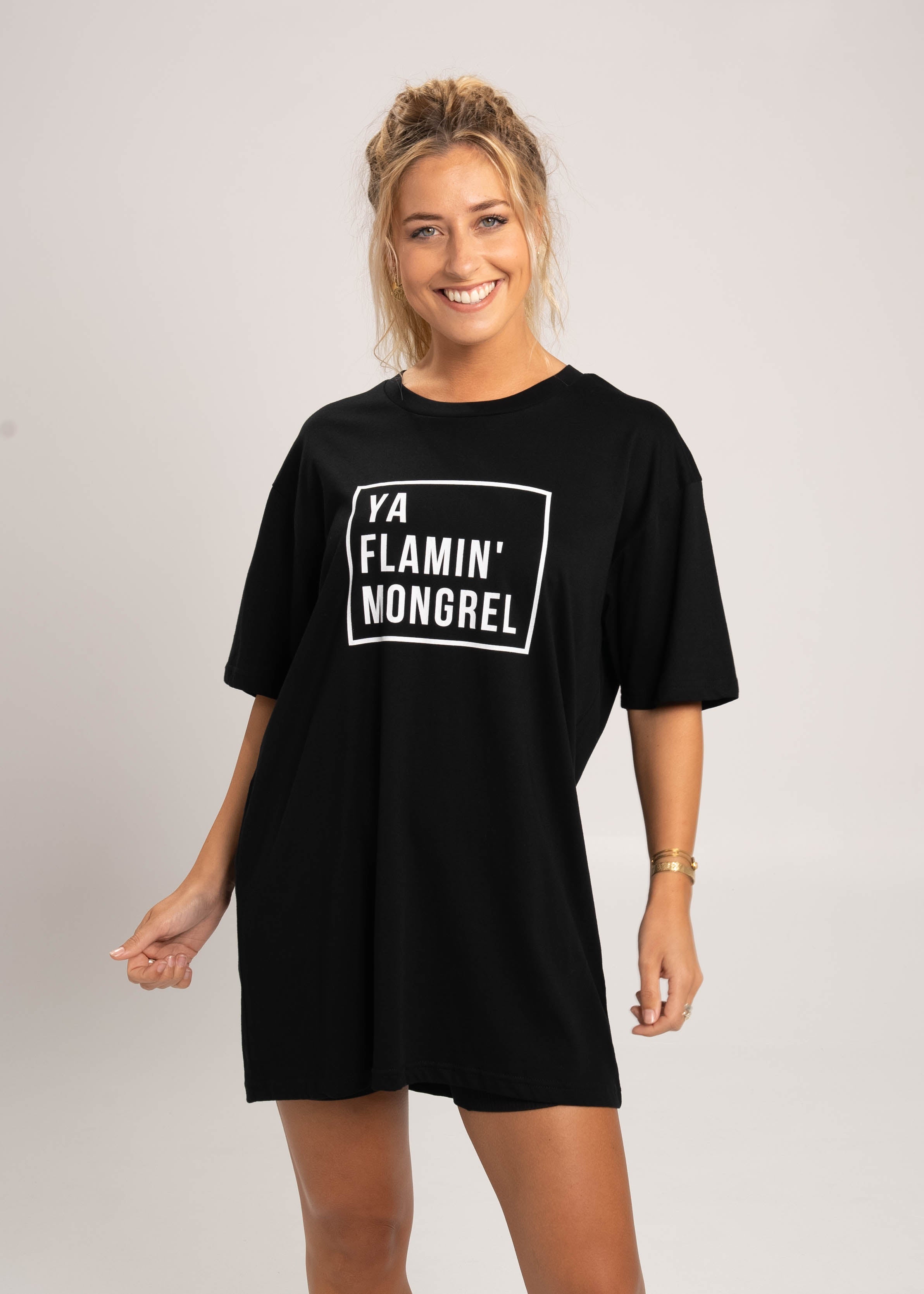 Dr.Moose T-Shirts T-Shirt Black / S Ya Flamin' Mongrel T-Shirt