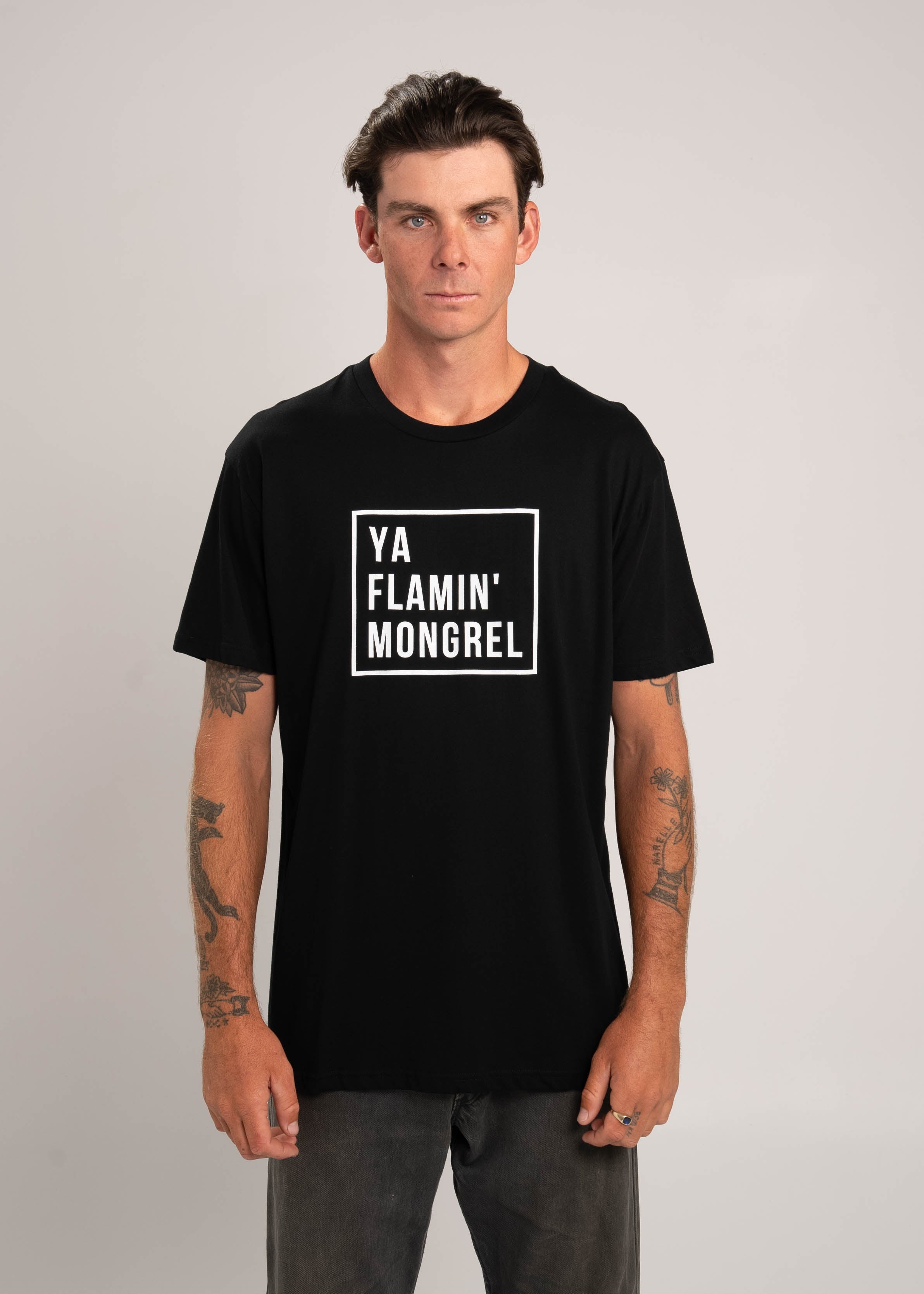 Dr.Moose T-Shirts T-Shirt Black / XL Ya Flamin' Mongrel T-Shirt