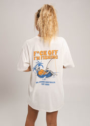 Dr.Moose T-Shirts T-Shirt Cream / M F Off I'm Fishing T-Shirt