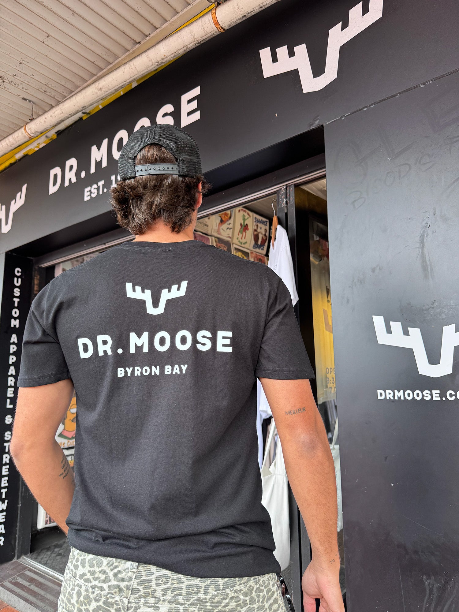 Dr.Moose T-Shirts T-Shirt Dr. Moose Antlers Black T-Shirt