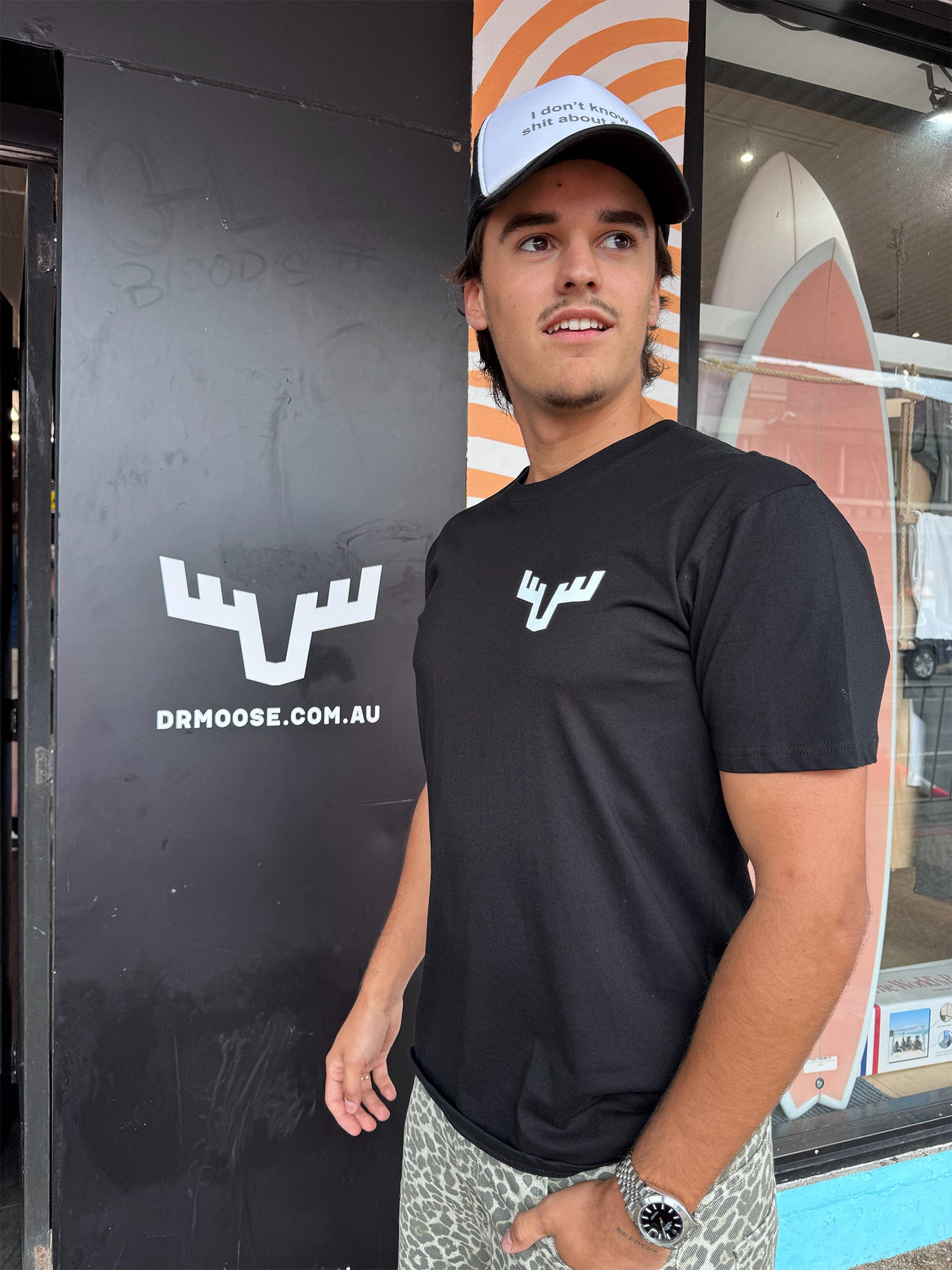 Dr.Moose T-Shirts T-Shirt Dr. Moose Antlers Black T-Shirt