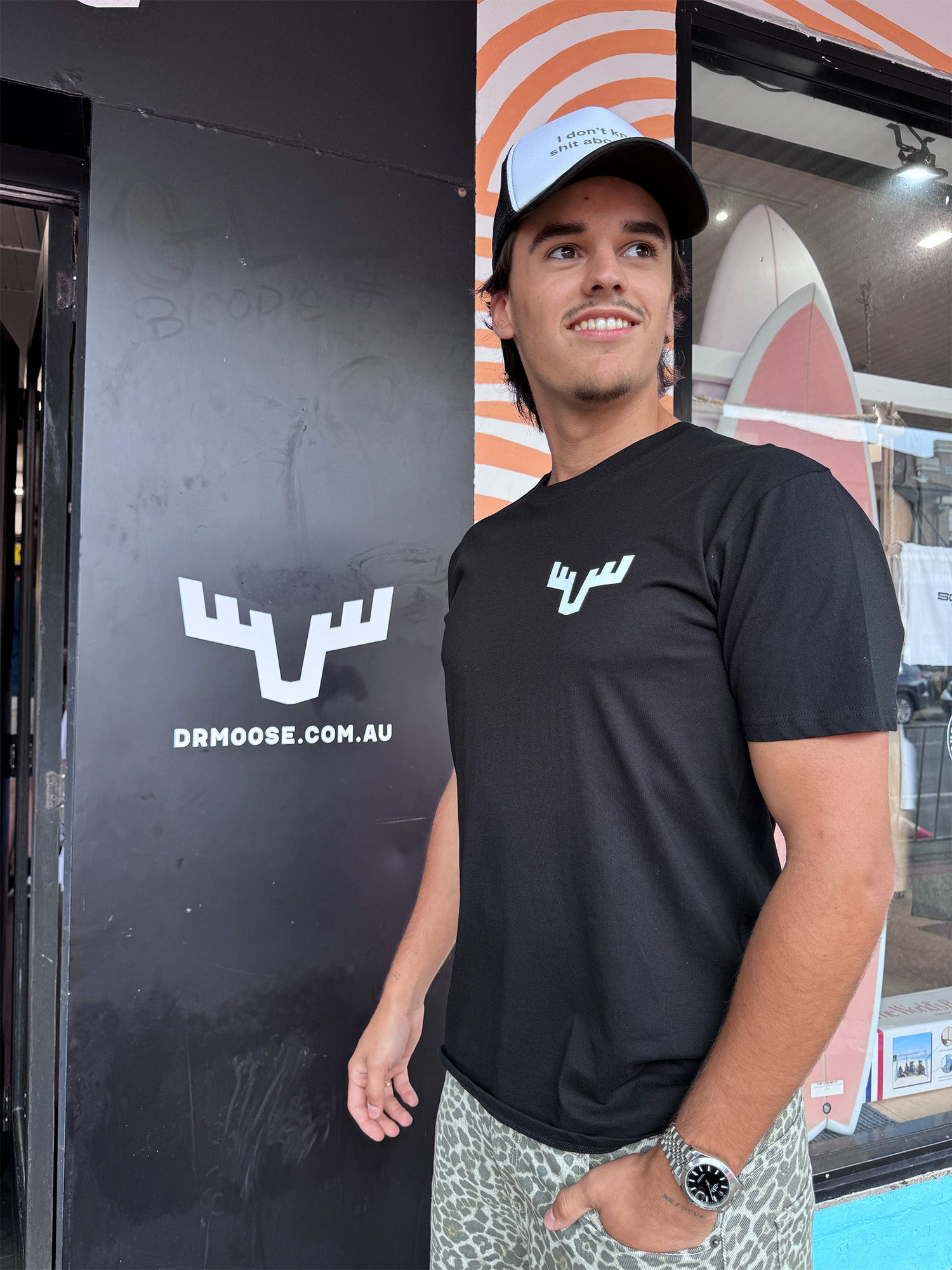 Dr.Moose T-Shirts T-Shirt Dr. Moose Antlers Black T-Shirt