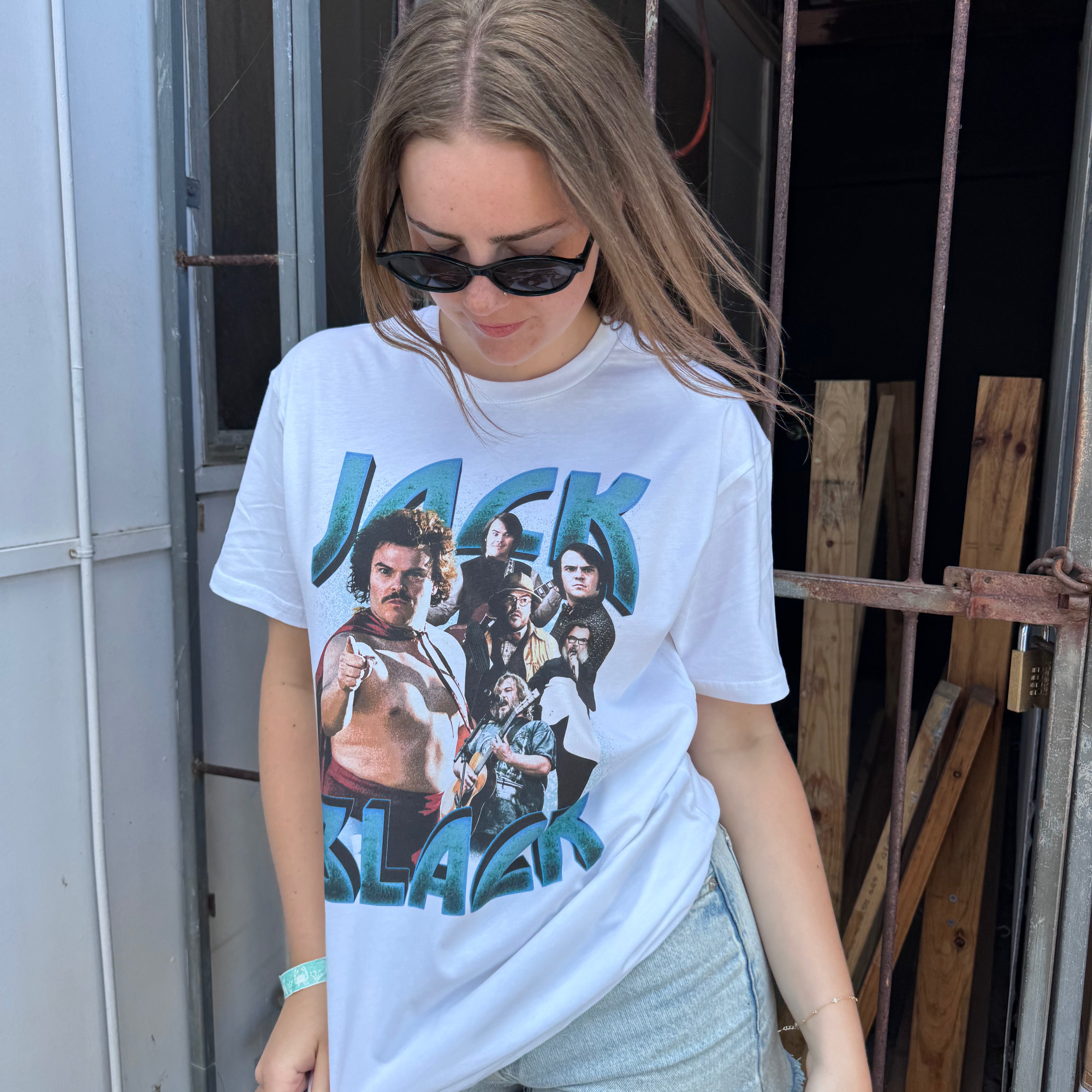 Dr.Moose T-Shirts T-Shirt Jack Black 90's Bootleg Rap T-Shirt