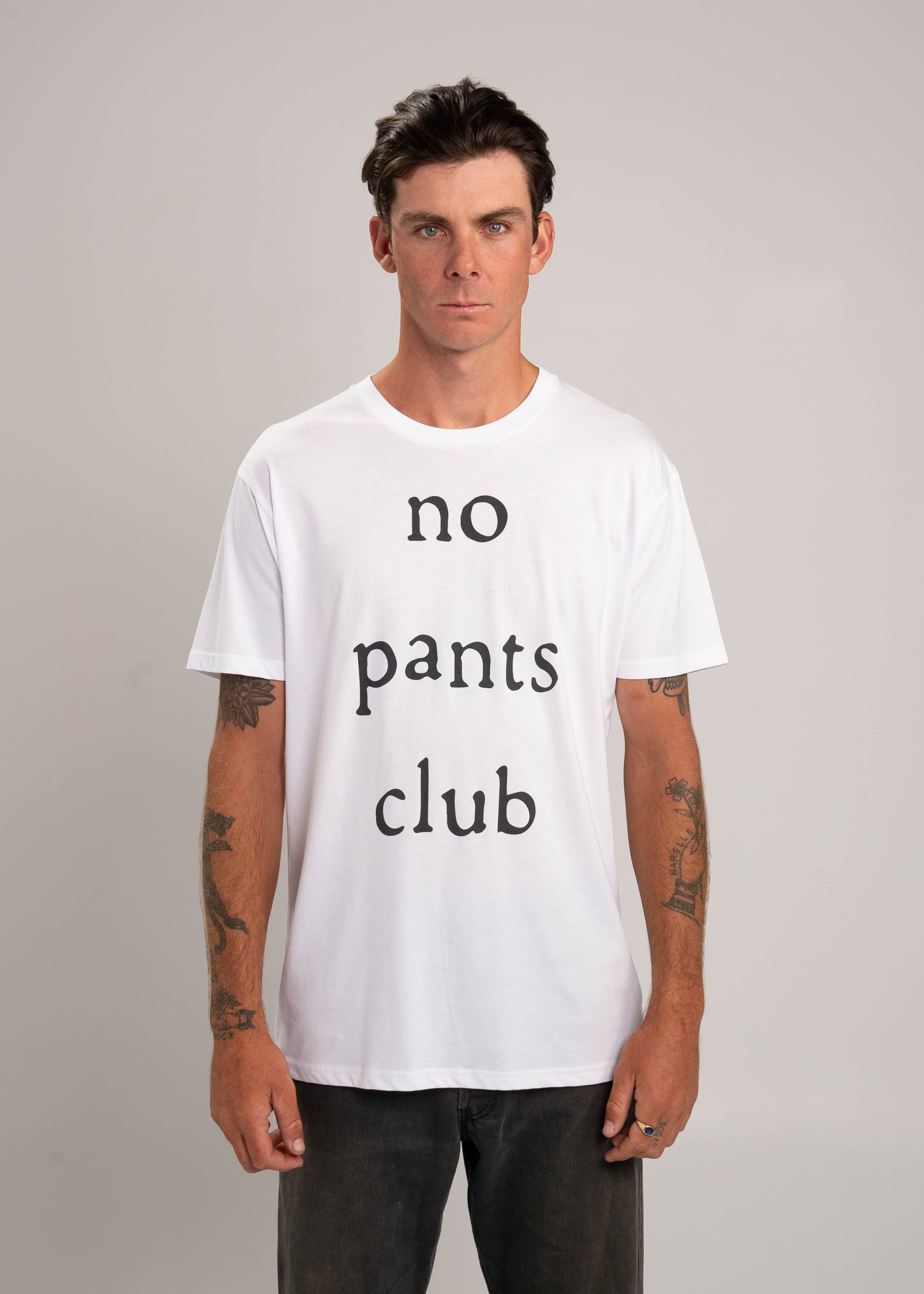 Dr.Moose T-Shirts T-Shirt No Pants Club Large Print T-Shirt