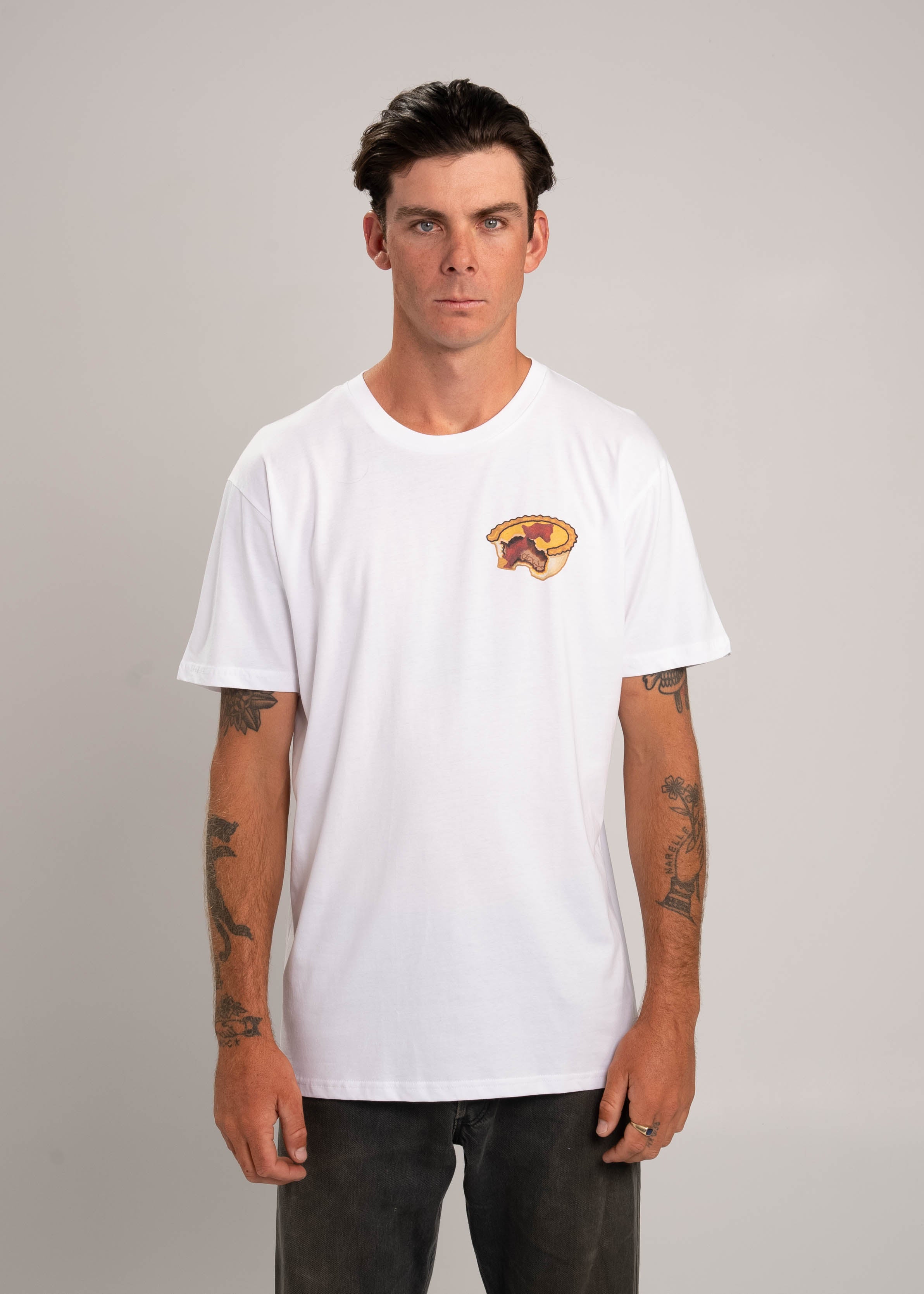 Dr.Moose T-Shirts T-Shirt White / L Meat Pie T-Shirt