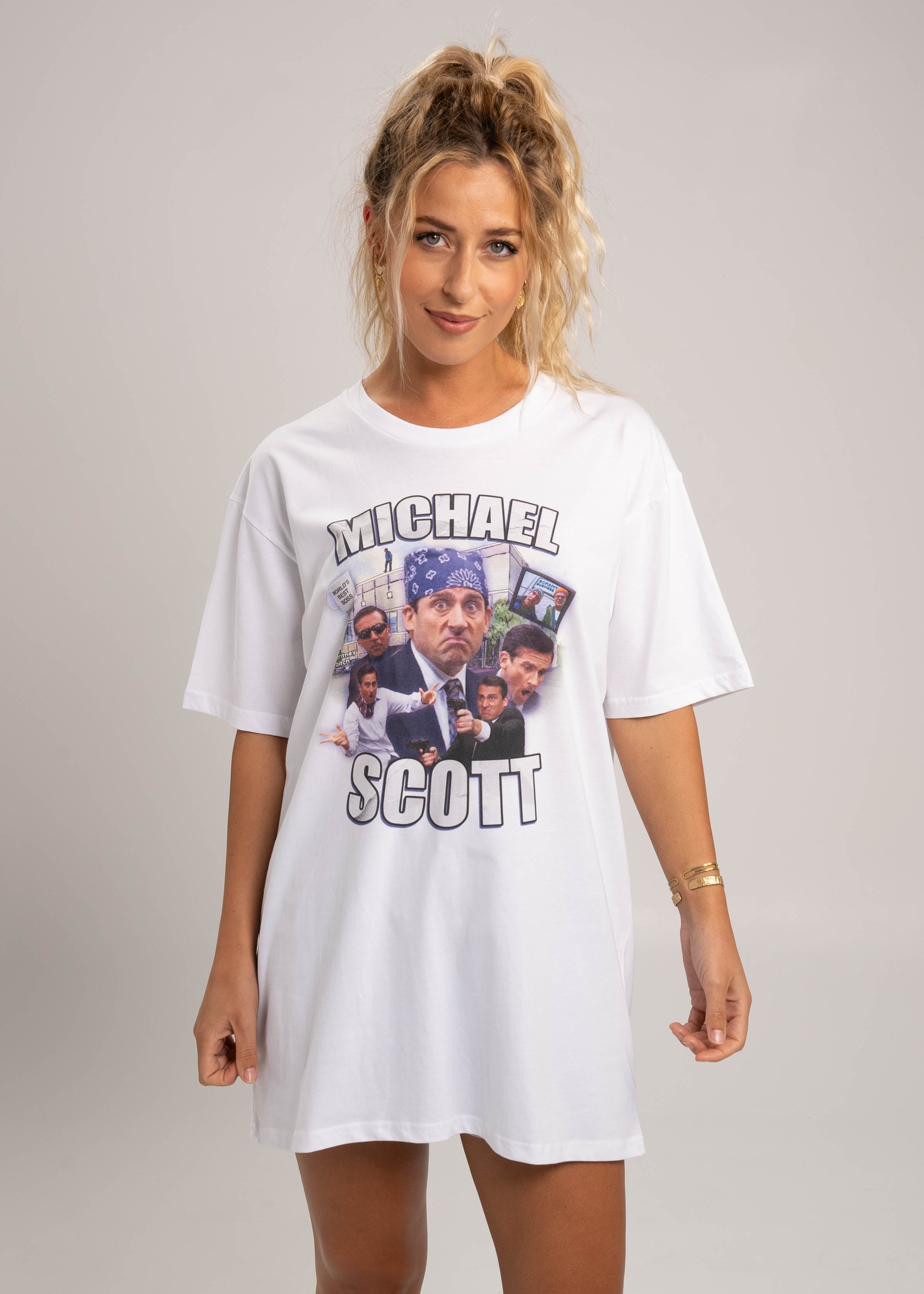 Dr.Moose T-Shirts T-Shirt White / L Michael Scott 90's Bootleg Rap T-Shirt