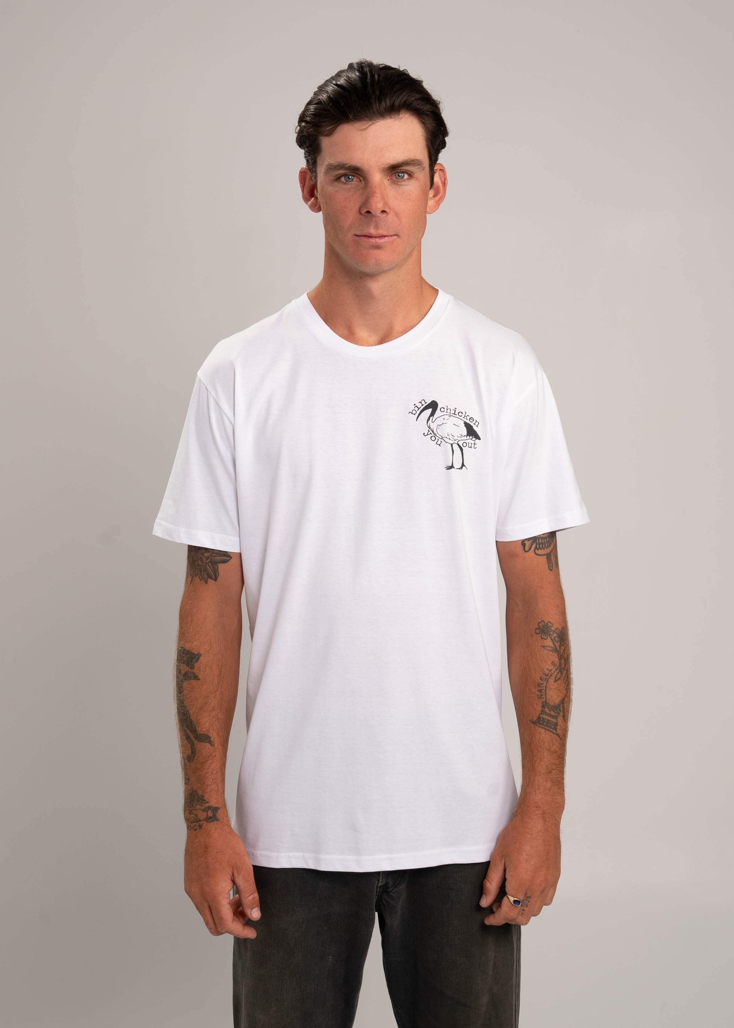 Dr.Moose T-Shirts T-Shirt White / M Bin Chicken You Out T-Shirt