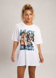 Dr.Moose T-Shirts T-Shirt White / M Jack Black 90's Bootleg Rap T-Shirt