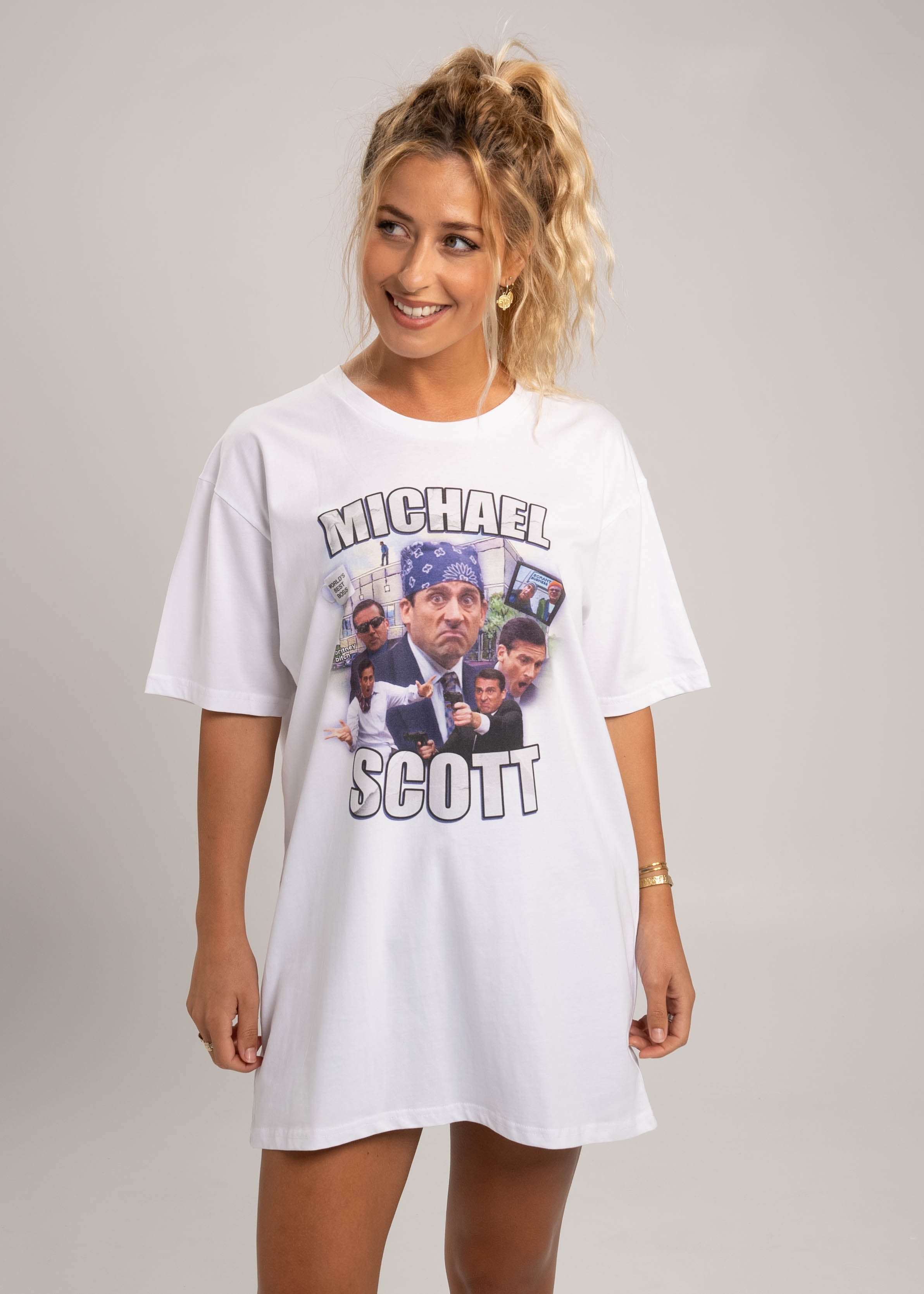 Dr.Moose T-Shirts T-Shirt White / M Michael Scott 90's Bootleg Rap T-Shirt