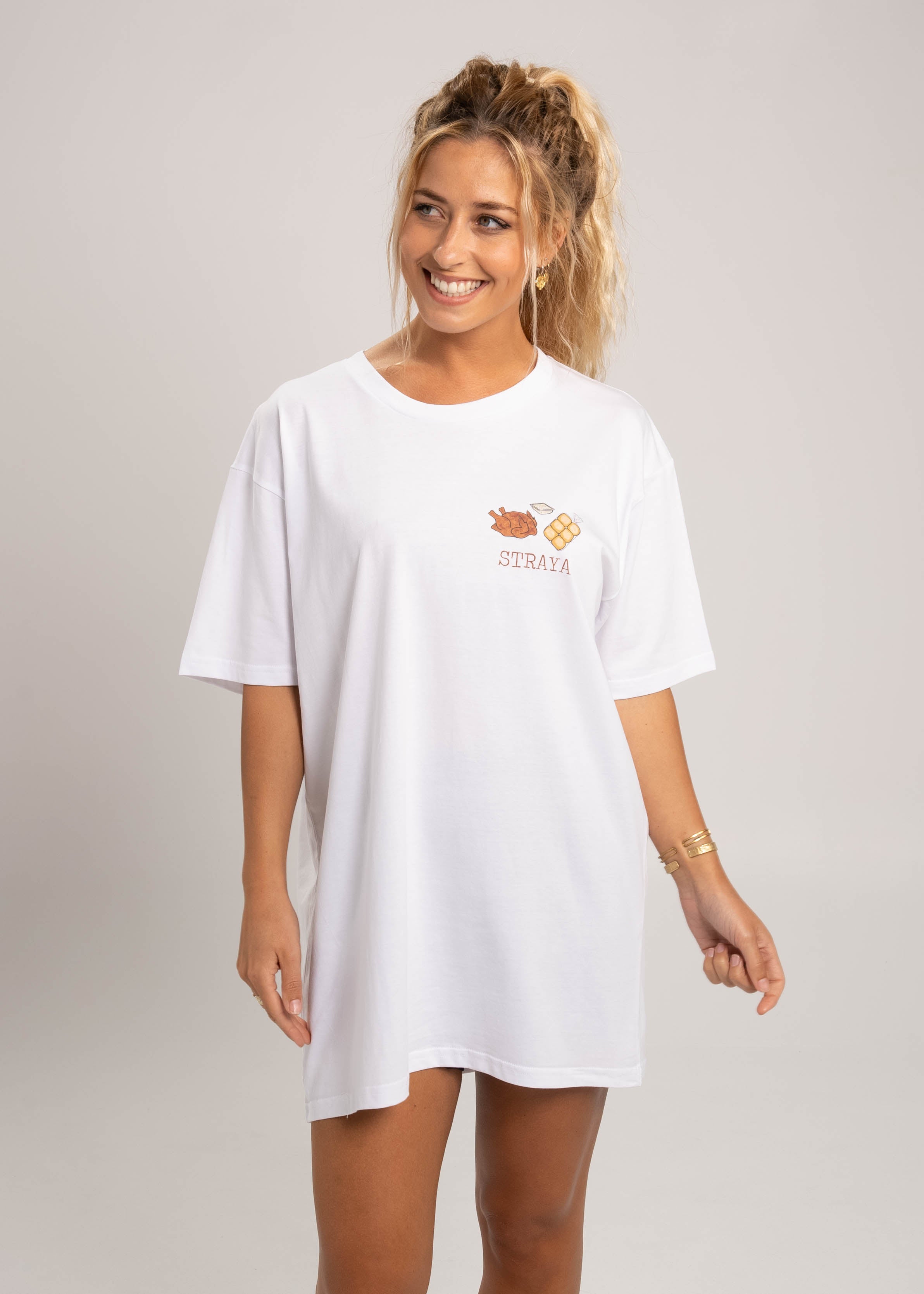 Dr.Moose T-Shirts T-Shirt White / M Straya Hot Chook T-Shirt
