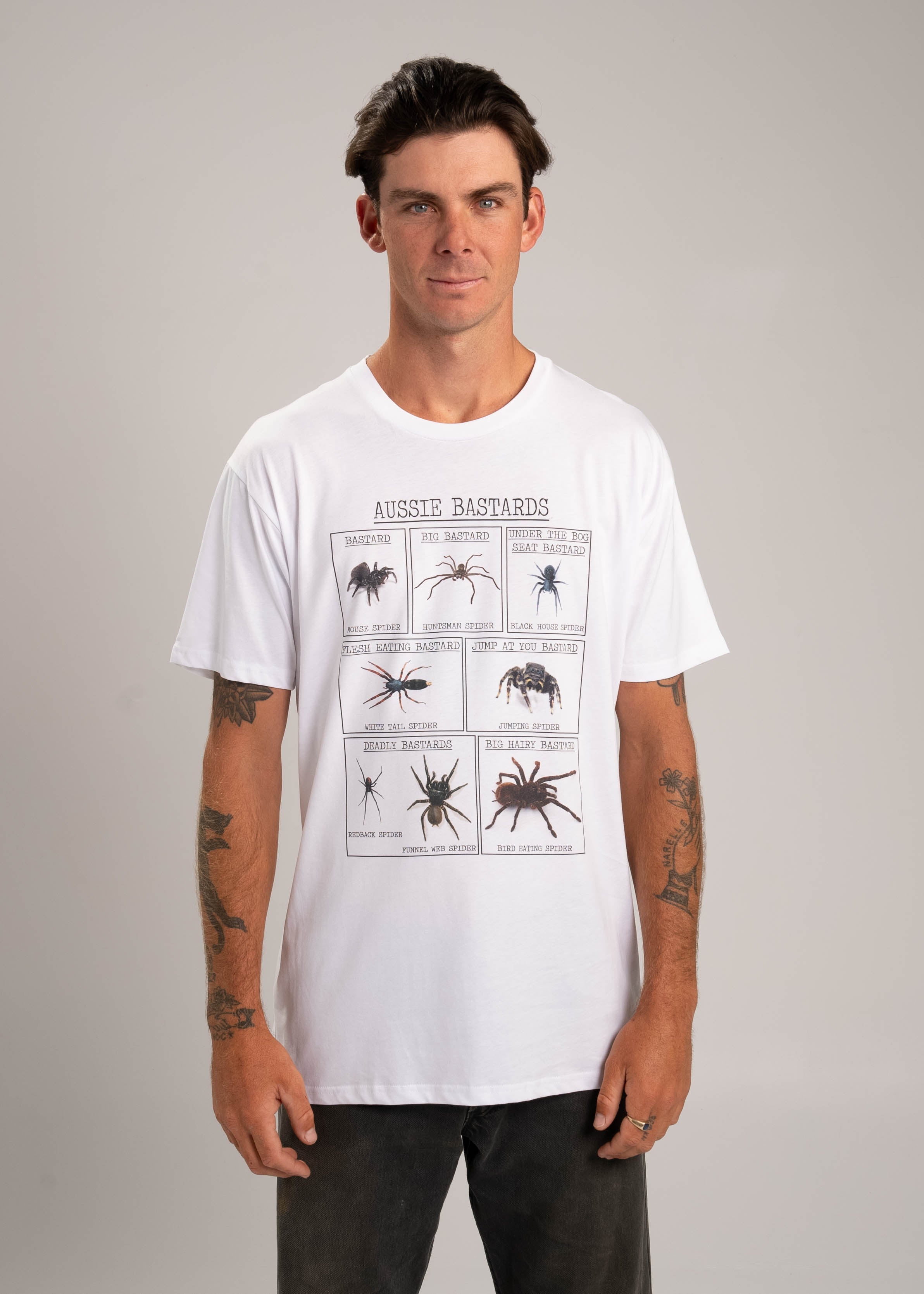 Dr.Moose T-Shirts T-Shirt White / S Aussie B*stards T-Shirt