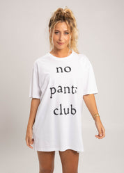 Dr.Moose T-Shirts T-Shirt White / S No Pants Club Large Print T-Shirt
