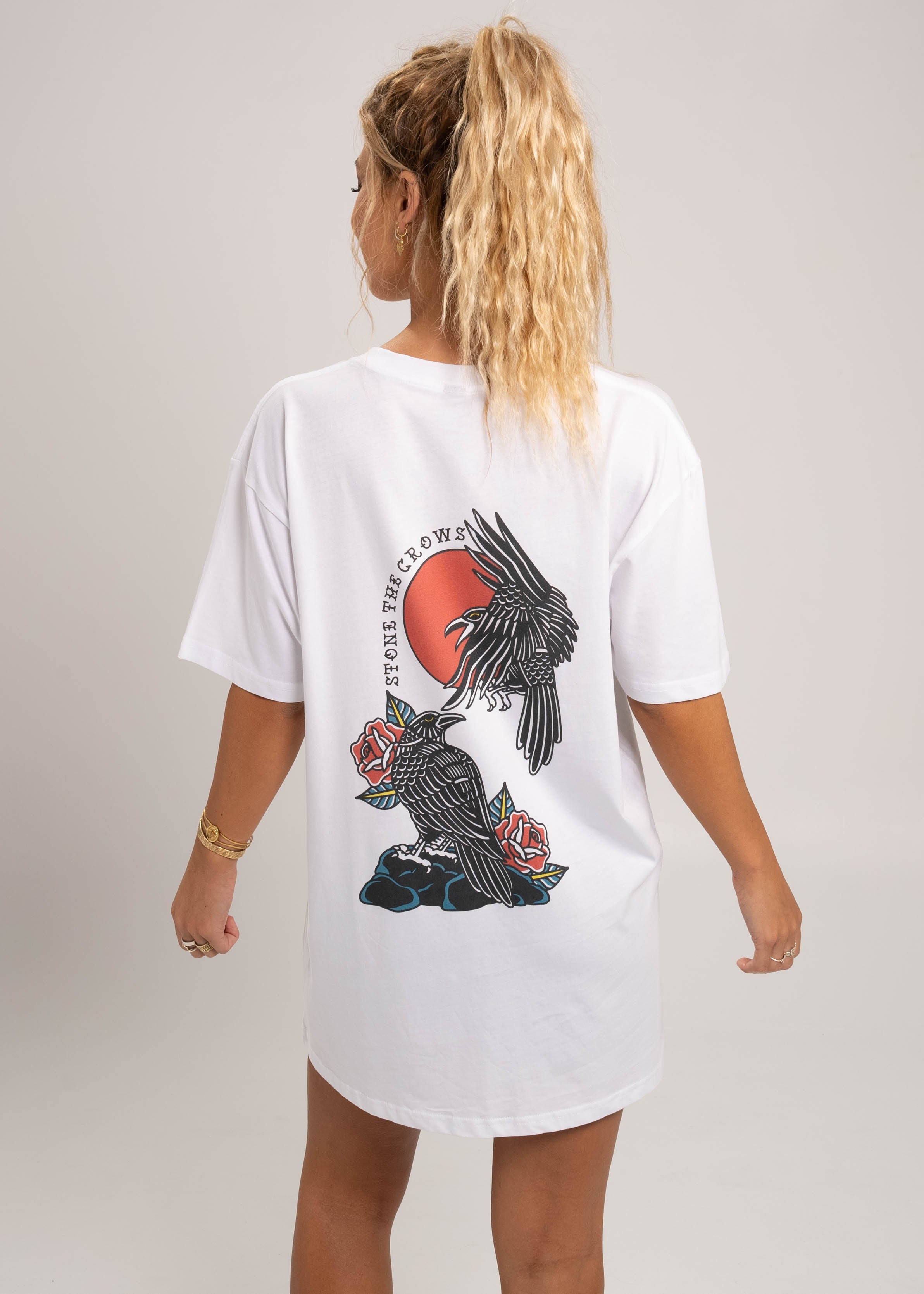 Dr.Moose T-Shirts T-Shirt White / S Stone The Crows Graphic T-Shirt