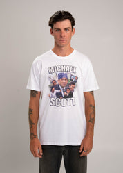 Dr.Moose T-Shirts T-Shirt White / XL Michael Scott 90's Bootleg Rap T-Shirt
