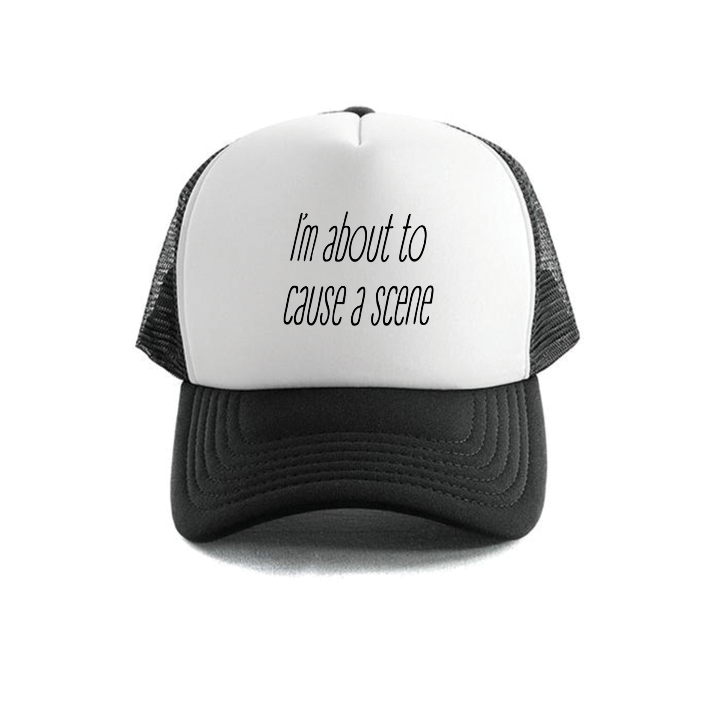 Dr.Moose Trucker Hat Cause a Scene Trucker