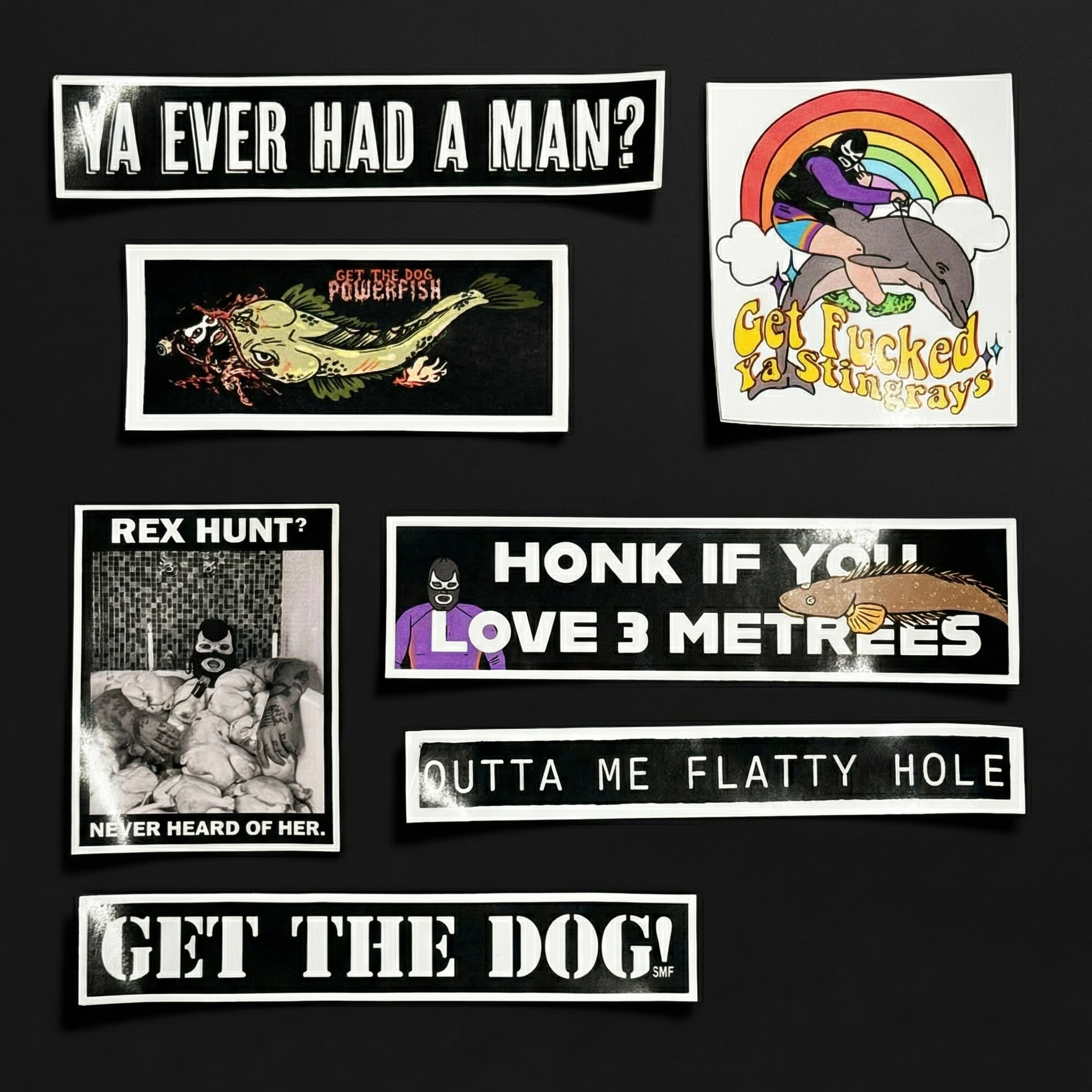 Dr.Moose vinyl sticker Powerfish Sticker Pack