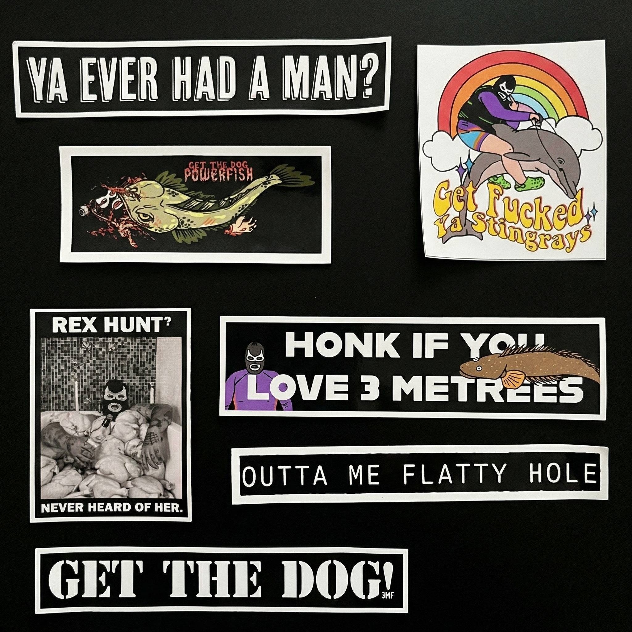 Dr.Moose vinyl sticker Powerfish Sticker Pack