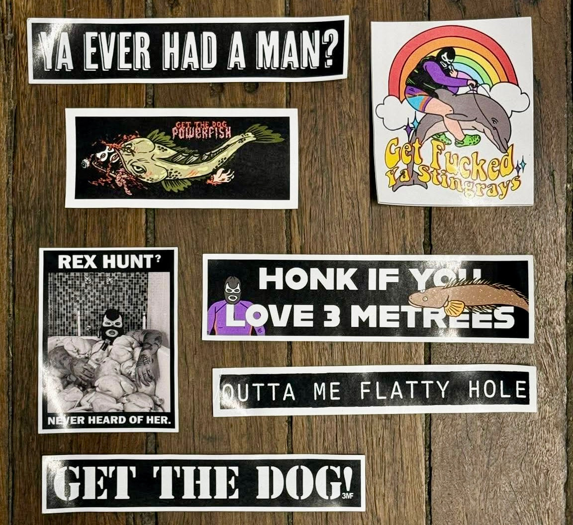 Dr.Moose vinyl sticker Powerfish Sticker Pack