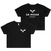 Dr.Moose T-Shirts Crop Dr. Moose Antlers Black Crop
